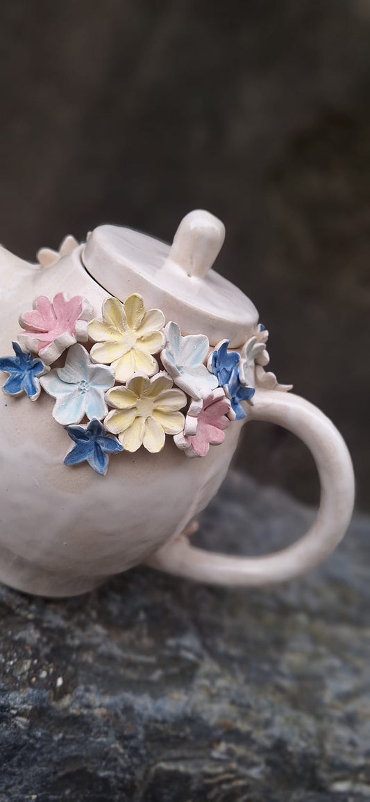 Bule con flores decoritava